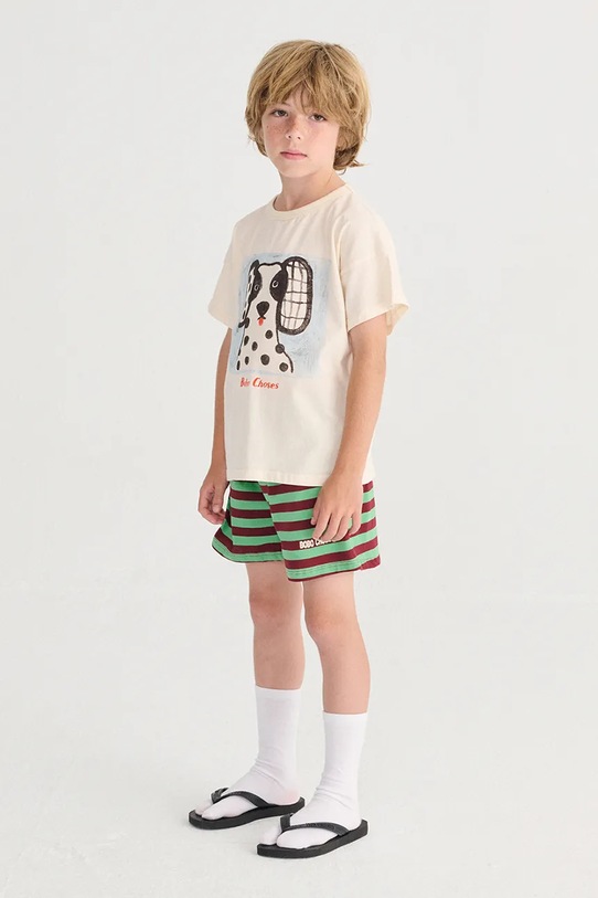 Bobo Choses t-shirt bawełniany dziecięcy Van Dog 126AC009 biały