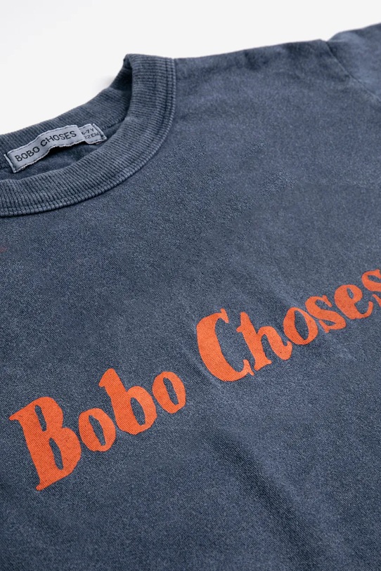 Chłopiec Bobo Choses t-shirt bawełniany dziecięcy 126AC014 granatowy