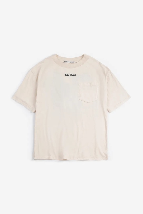 Bobo Choses t-shirt bawełniany dziecięcy Rapid Radish 126AC019 beżowy SS26