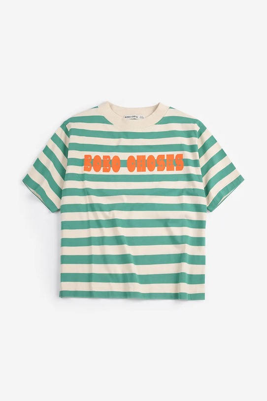 Bobo Choses t-shirt bawełniany dziecięcy Bobo Choses Modern 126AC136 zielony SS26
