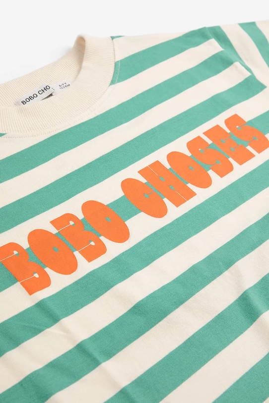 Chłopiec Bobo Choses t-shirt bawełniany dziecięcy Bobo Choses Modern 126AC136 zielony