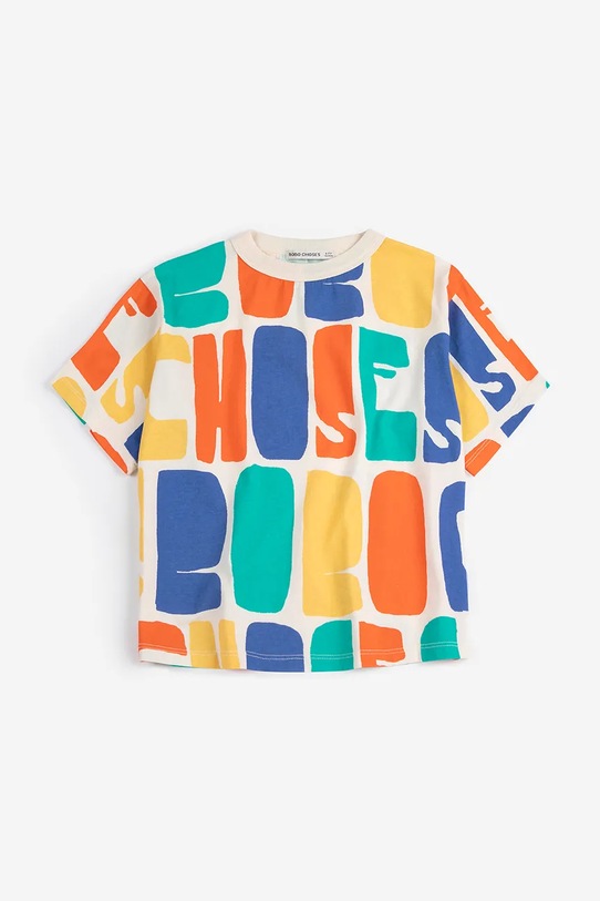 Bobo Choses t-shirt bawełniany dziecięcy 126AC137 multicolor SS26