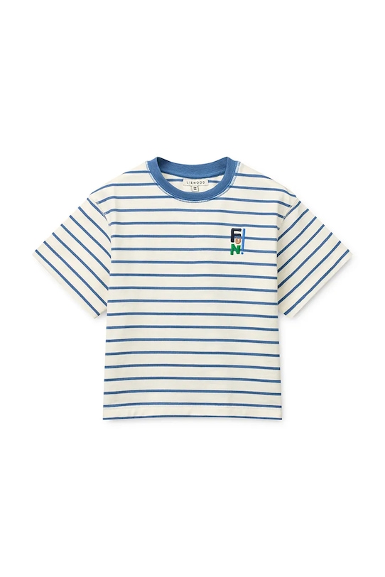 Παιδικό βαμβακερό μπλουζάκι Liewood Tyler Stripe SS T-shirt βαμβάκι λευκό LW20725.PPY2
