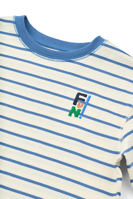 Αγορίστικα Παιδικό βαμβακερό μπλουζάκι Liewood Tyler Stripe SS T-shirt LW20725.PPY2 λευκό