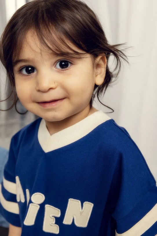 Mini Rodini detské bavlnené tričko Alien modrá 26220112