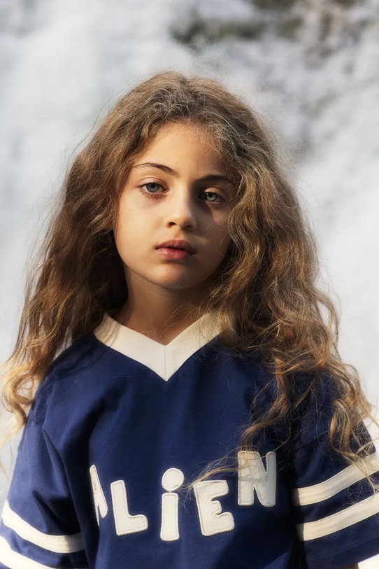 Mini Rodini kratka majica otroška bombažna Alien 26220112 modra