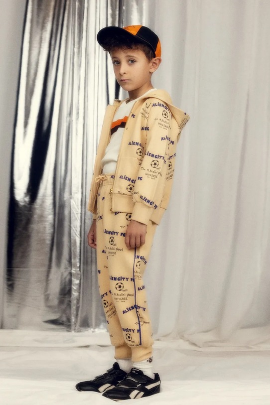 Mini Rodini tričko detské bavlnené Alien City FC 26220116 béžová