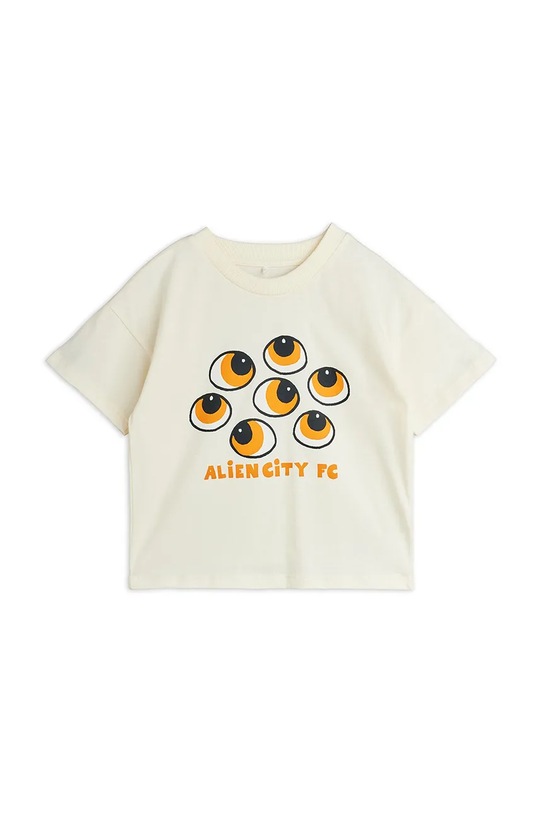 Mini Rodini tričko detské bavlnené Eyes béžová 26220132