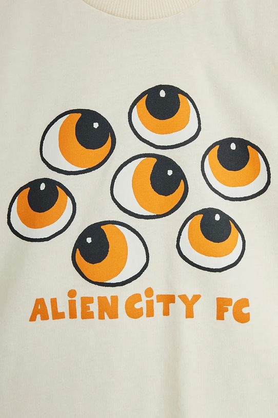 Chlapec Mini Rodini tričko detské bavlnené Eyes 26220132 béžová