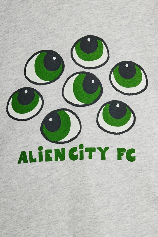 Mini Rodini t-shirt dziecięcy bawełniany Eyes szary 26220132