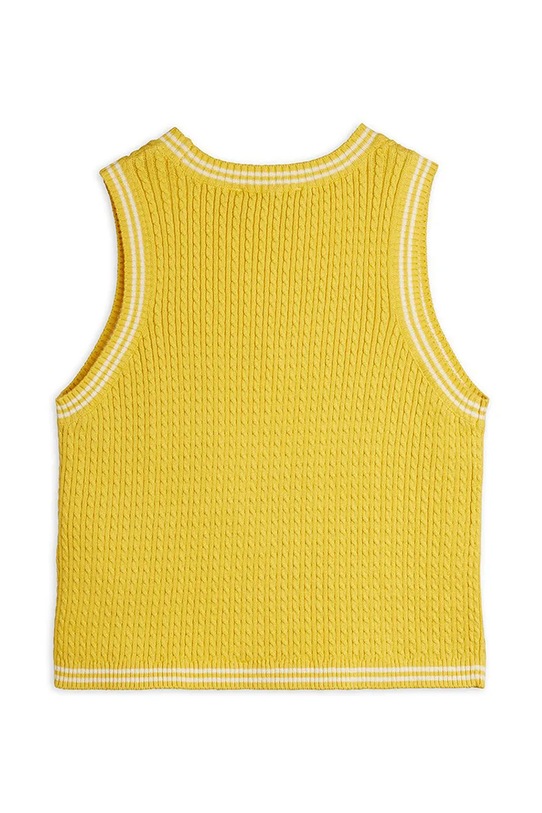 Mini Rodini top bawełniany dziecięcy Cable 26220176 żółty SS26