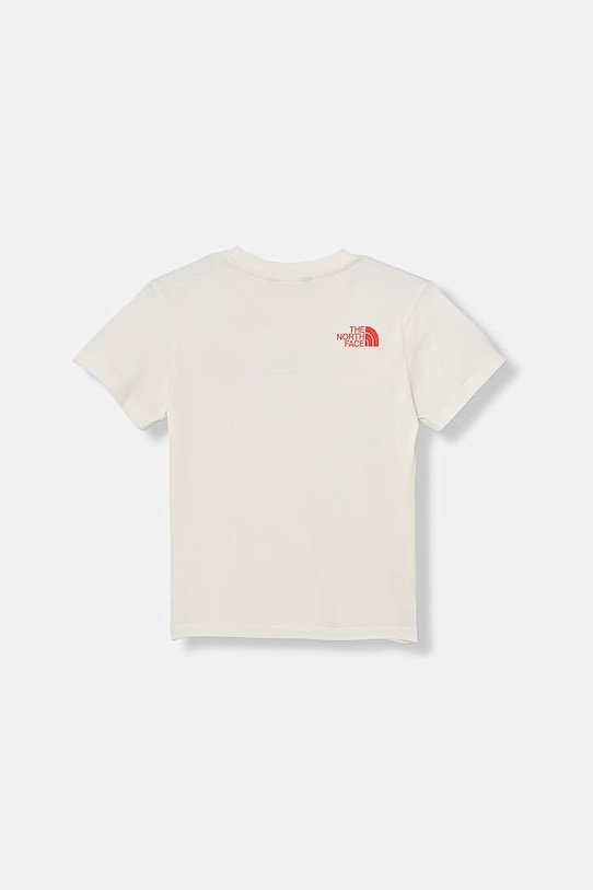 The North Face t-shirt dziecięcy bawełniany G BRAND PROUD RELAXED SS TEE NF0A8G1QQLI1 beżowy SS26