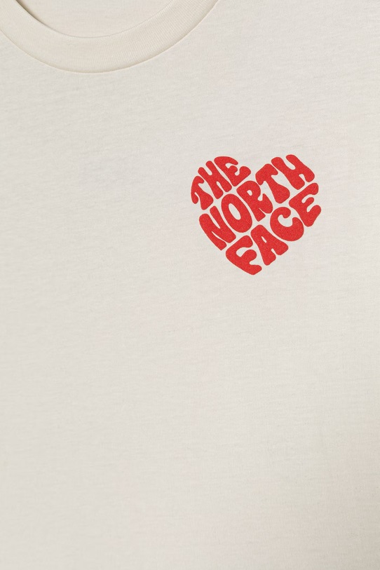 Chłopiec The North Face t-shirt dziecięcy bawełniany G BRAND PROUD RELAXED SS TEE NF0A8G1QQLI1 beżowy