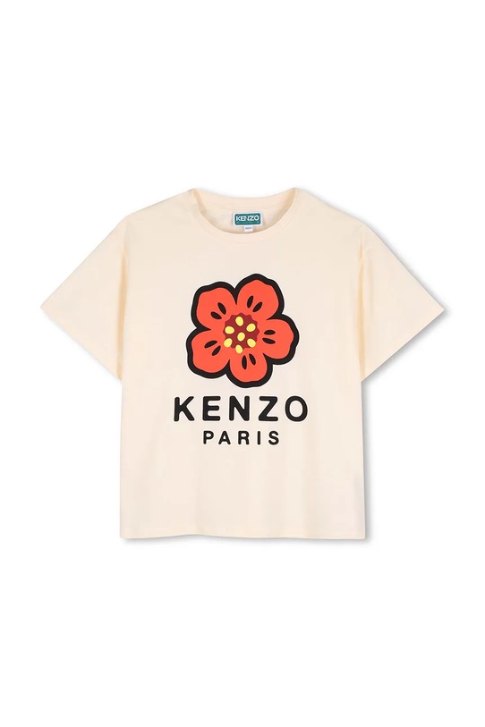 Detské bavlnené tričko Kenzo Kids K61698.162 béžová SS26