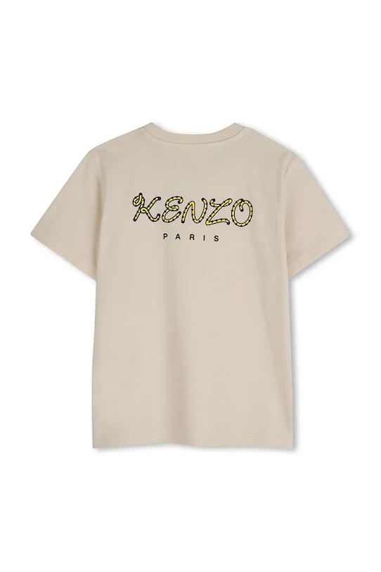 Dječja pamučna majica kratkih rukava Kenzo Kids K61700.114.150 bež SS26