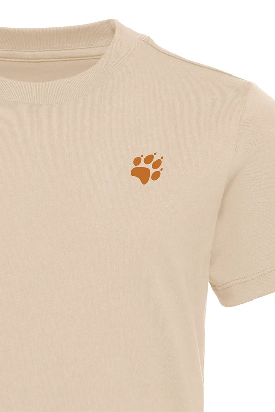 Jack Wolfskin t-shirt dziecięcy bawełniany PAW T K beżowy A65937.104.152