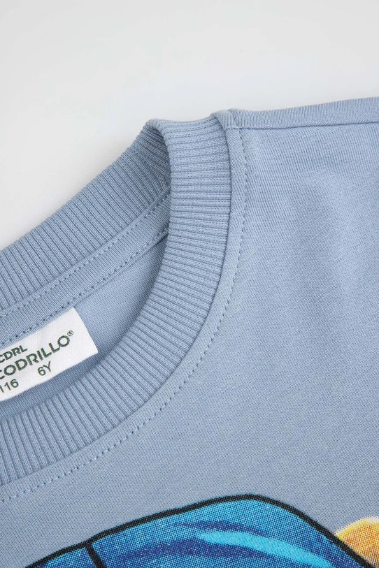 Момче Детска памучна тениска Coccodrillo WC6143213VBA син