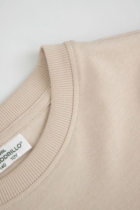 Момче Детска памучна тениска Coccodrillo WC6143216VBA бежов