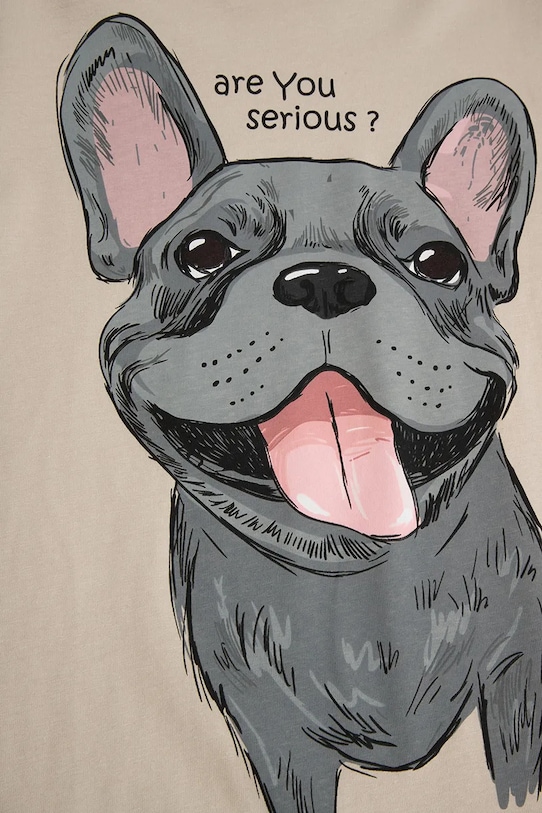 Dětské bavlněné tričko Coccodrillo béžová WC6143216VBA