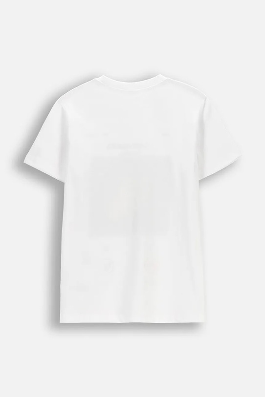 Детска памучна тениска Coccodrillo WC6143217VBA бял SS26