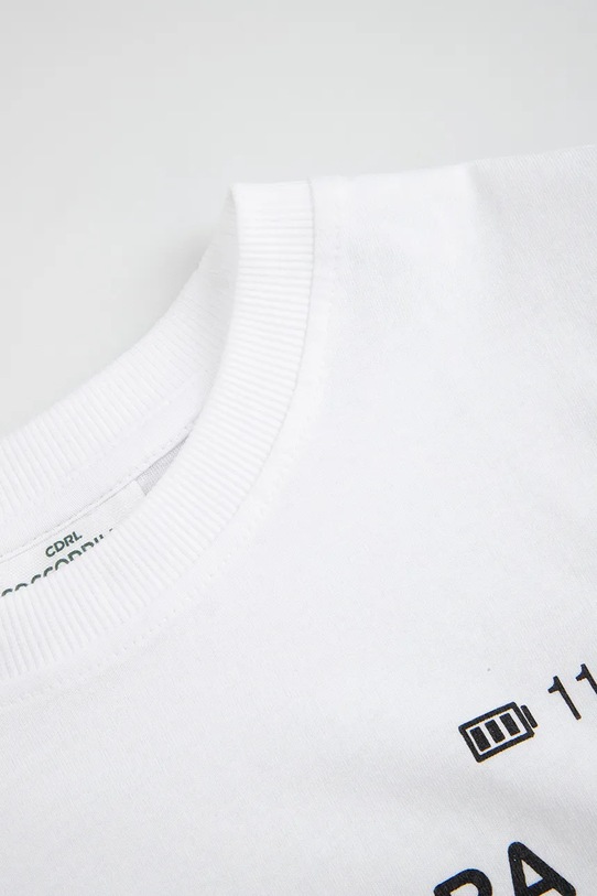 Момче Детска памучна тениска Coccodrillo WC6143217VBA бял