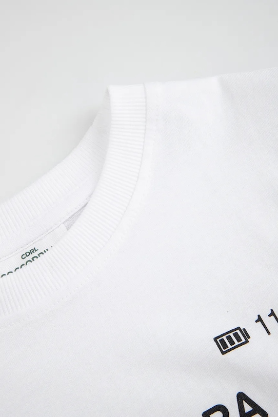 CHLAPEC Dětské bavlněné tričko Coccodrillo WC6143217VBA bílá