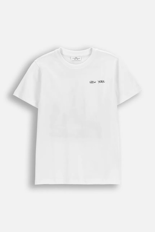 Детска памучна тениска Coccodrillo памук бял WC6143221VBA