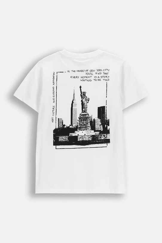 Детска памучна тениска Coccodrillo WC6143221VBA бял SS26