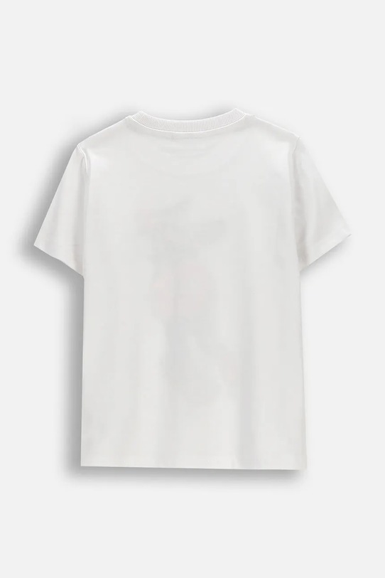Детска памучна тениска Coccodrillo WC6143233VBA бял SS26
