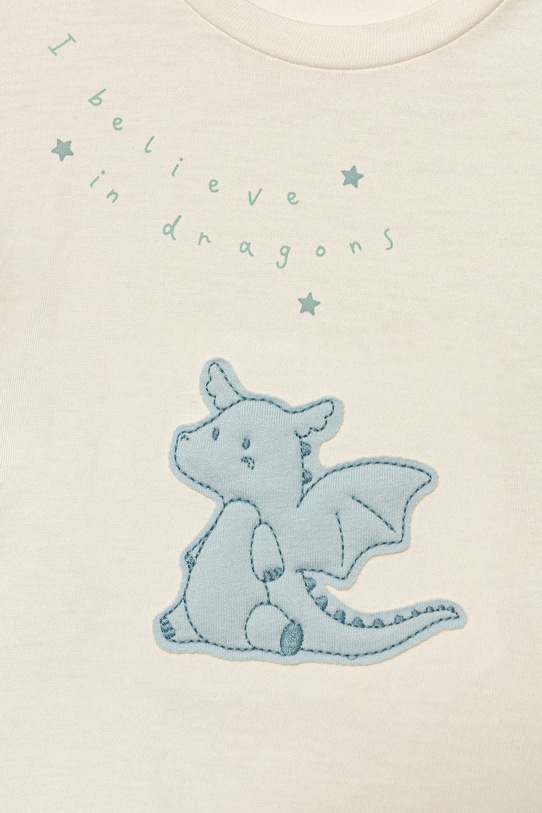 Chłopiec United Colors of Benetton t-shirt dziecięcy bawełniany 3I1XA106Y.W.Stagionale beżowy