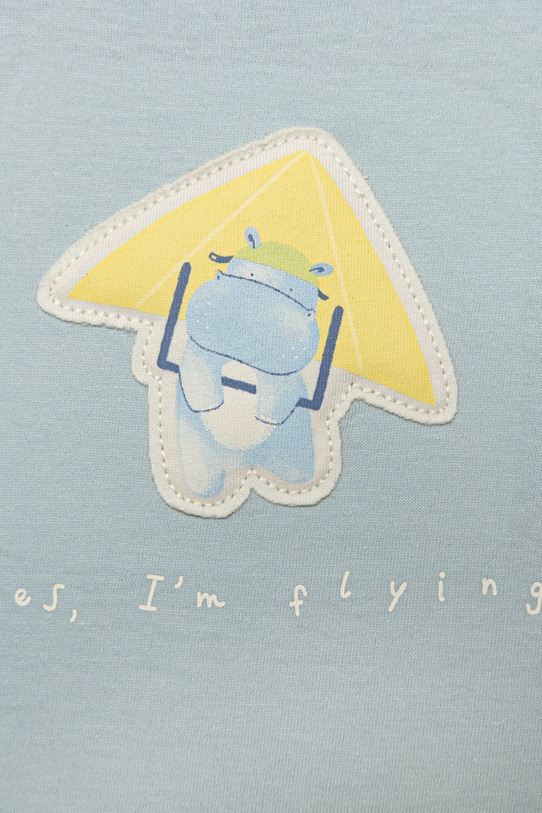 Chłopiec United Colors of Benetton t-shirt dziecięcy bawełniany 3I1XA106Y.W.Stagionale niebieski