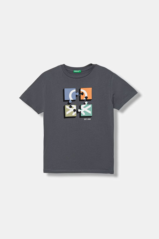 United Colors of Benetton t-shirt per bambini in cotone grigio 3I1XC10S4.G.Stagionale