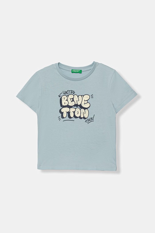 United Colors of Benetton t-shirt dziecięcy z bawełną niebieski 3I1XG10LK.P.Stagionale