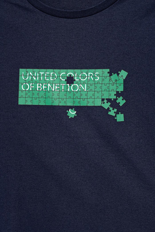 Chlapec United Colors of Benetton tričko detské s bavlnou 3I1XG10LK.P.Stagionale tmavomodrá