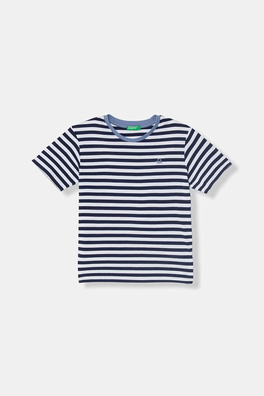 United Colors of Benetton T-shirt dziecięcy bawełniany granatowy 39IAG10LL.P.Stagionale