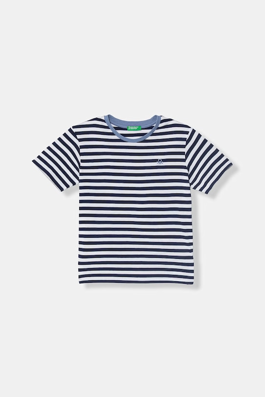United Colors of Benetton T-shirt dziecięcy bawełniany granatowy 39IAG10LL.P.Stagionale
