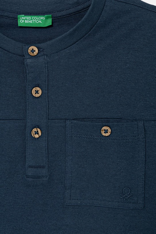 Băieți United Colors of Benetton tricou pentru copii, cu bumbac 34I0C10T9.G.Stagionale bleumarin