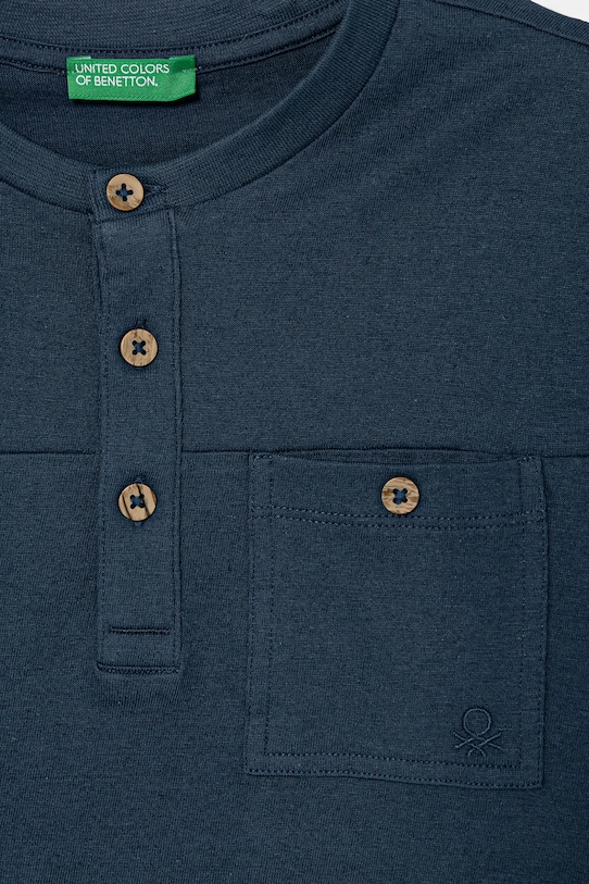 Băieți United Colors of Benetton tricou pentru copii, cu bumbac 34I0C10T9.G.Stagionale bleumarin