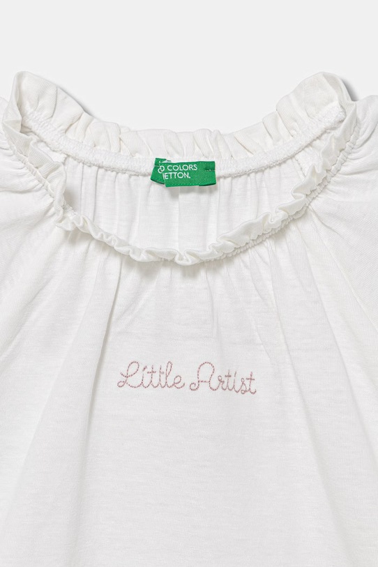 Dječaci United Colors of Benetton majica za djecu s pamukom 34I0G10MQ.P.Stagionale bijela