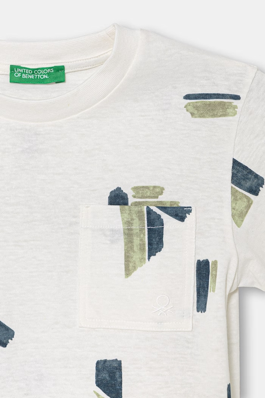 Chlapec United Colors of Benetton tričko detské s bavlnou 39TPG10MT.P.Stagionale biela