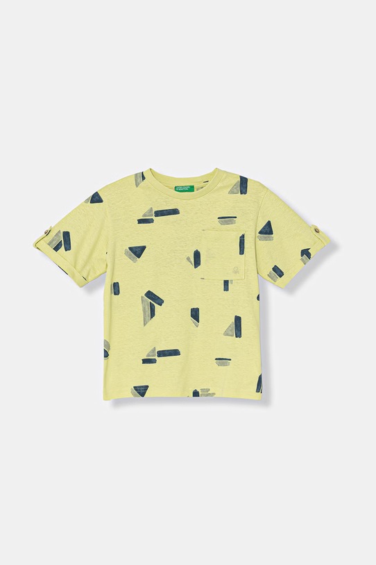 United Colors of Benetton tricou pentru copii, cu bumbac verde 39TPG10MT.P.Stagionale