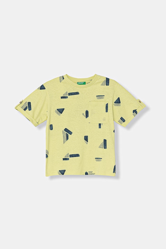 United Colors of Benetton tricou pentru copii, cu bumbac verde 39TPG10MT.P.Stagionale