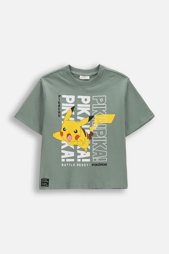 Coccodrillo majica za djecu od pamuka zelena WC6143216LBD