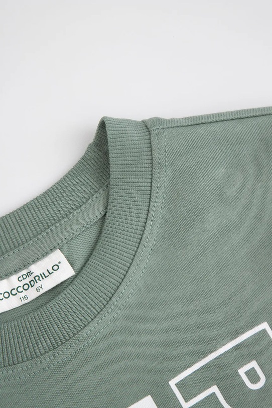 Dječaci Coccodrillo majica za djecu od pamuka WC6143216LBD zelena
