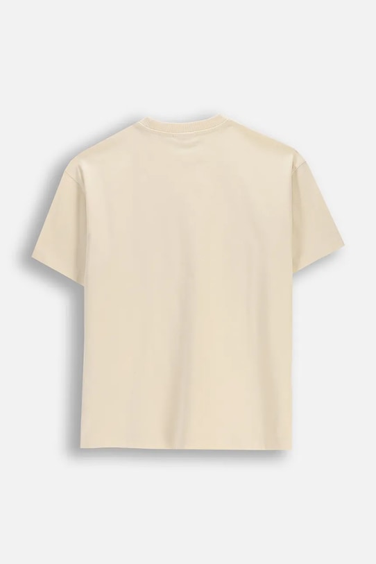 Coccodrillo t-shirt dziecięcy bawełniany WC6143202FBJ beżowy SS26