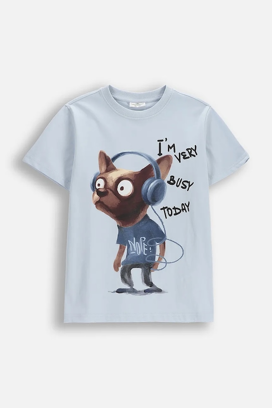 Coccodrillo T-shirt παιδικό βαμβακερό μπλε WC6143215VBB