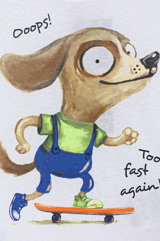 Chłopiec Coccodrillo T-shirt dziecięcy bawełniany WC6143217VBB biały