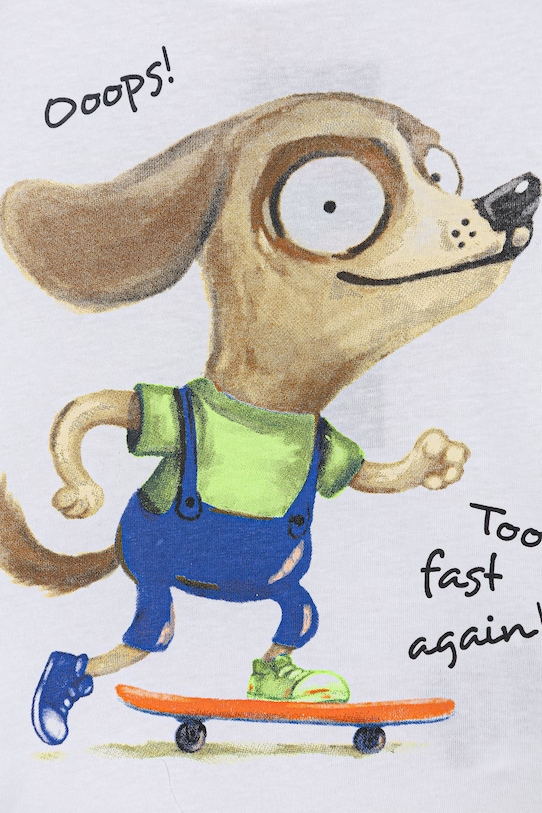 Chłopiec Coccodrillo T-shirt dziecięcy bawełniany WC6143217VBB biały