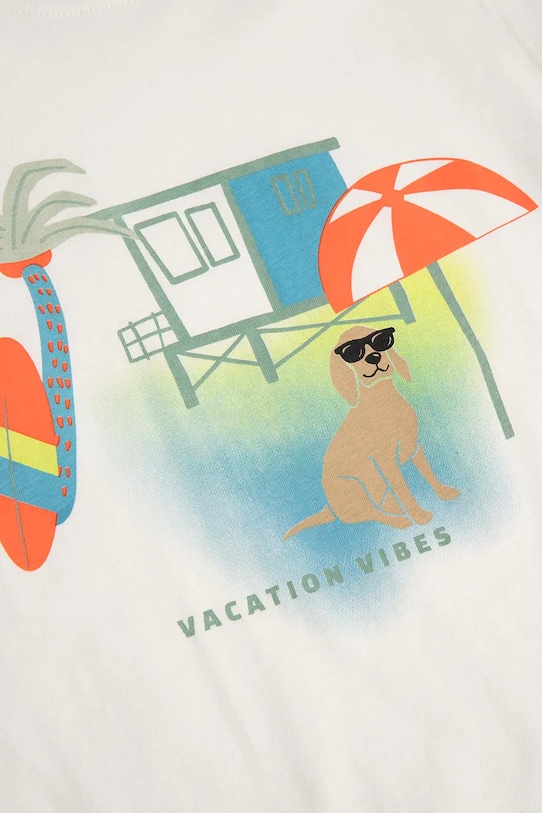 Coccodrillo majica za djecu od pamuka bež WC6143202TBK