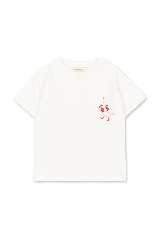 Konges Sløjd тениска за деца с ленена смес ERA TEE OCS KS105359.PPY2 бял SS26